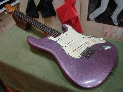 The shades of Fender CS purple sparkle Fender Stratocaster