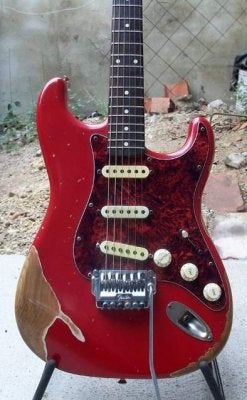 Stratocaster Fiesta Red Paint Job Stratocaster Fiesta Red Paint Job